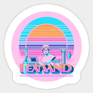 I eat sand - Random Weird Beach Lol Gen Z Humor Sticker